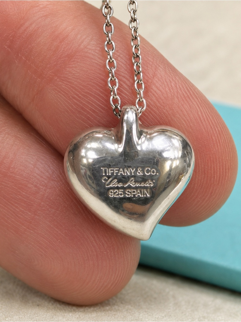 TIFFANY & Co. E. Peretti Concave Heart Necklace - Picture 6 of 6